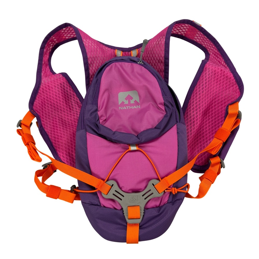 Nathan Hydration Running Vest Purple Pink 2L Bladder Backpack Trail Racing Mens